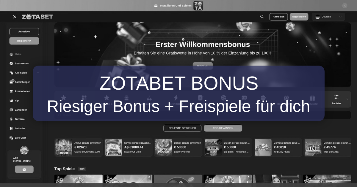 Zotabet Casino Bonus: Aktuelle Infos zu Promo-Codes